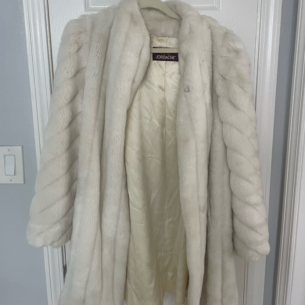 Jordache vintage fur jacket, perfect condition rarely work